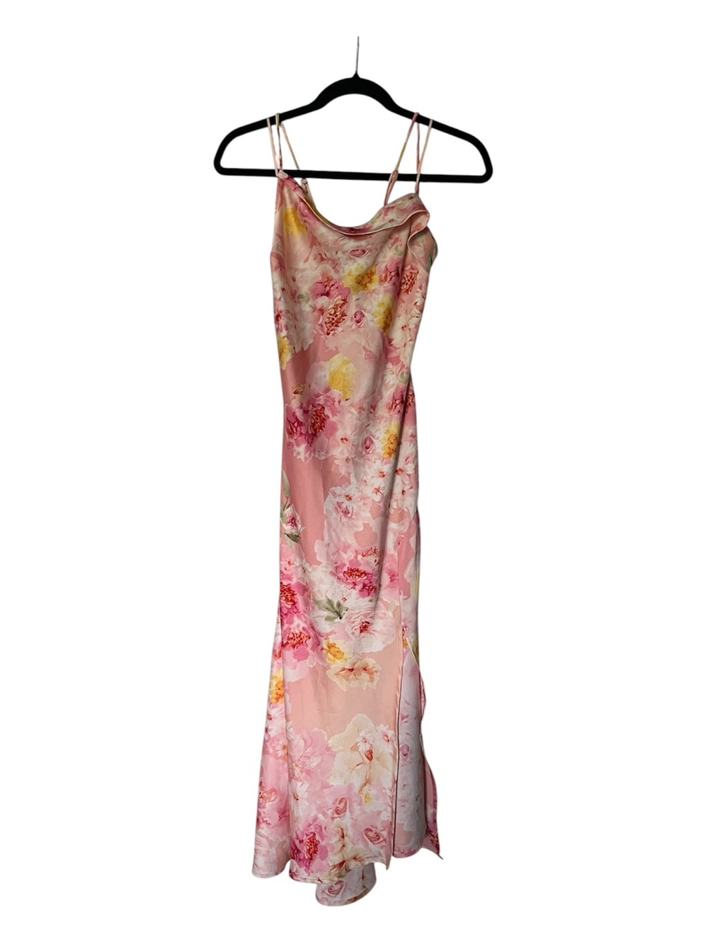 Astr Pink Floral Maxi Slip Dress